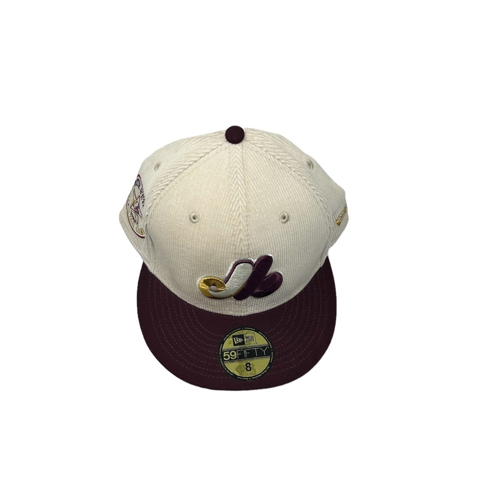 Montreal Expos New Era Corduroy Fitted Hat Cap Size 8